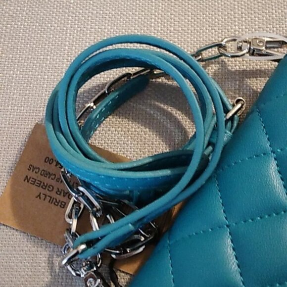 Steve Madden MINI Brilly Cedar Green Flap Card Case Crossbody Wallet NWT - Picture 6 of 6